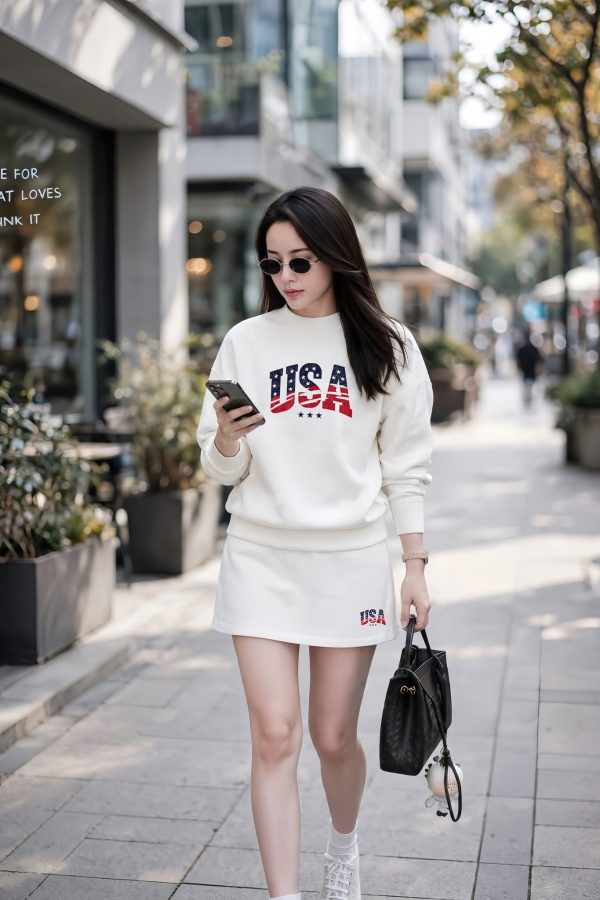 Bộ Nỉ Áo+Chân Váy | USA01